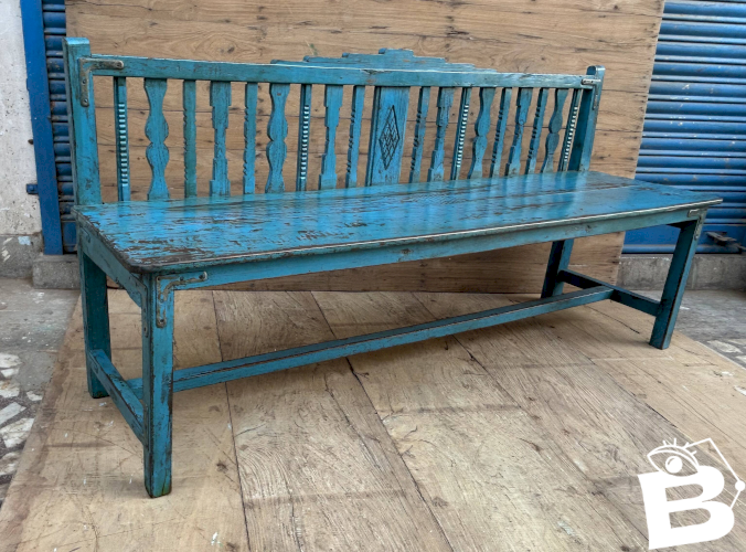 Banc art déco en  teck birman