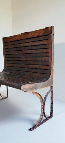 Banc / Banquette de métro parisien Sprague 1930s