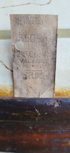 Banc / Banquette de métro parisien Sprague 1930s