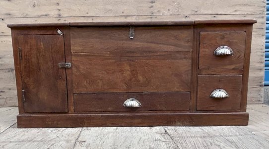 bench - Burmese teak chest