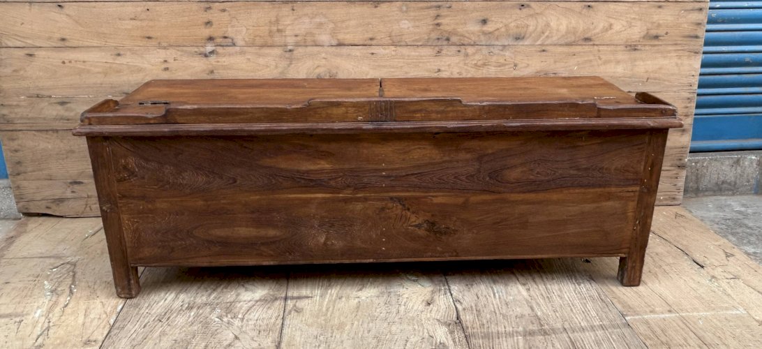 banc - coffre en teck birman