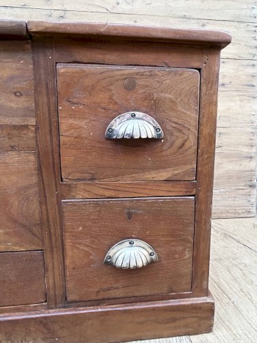 banc - coffre en teck birman