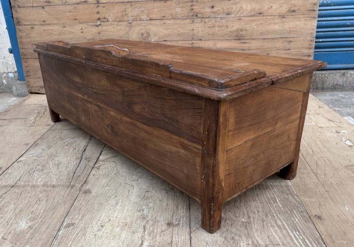 banc - coffre en teck birman