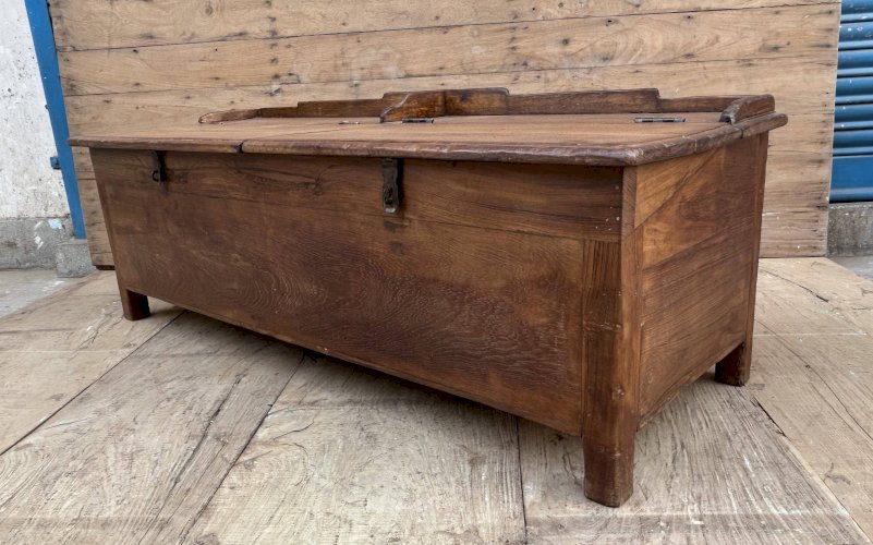 banc - coffre en teck birman