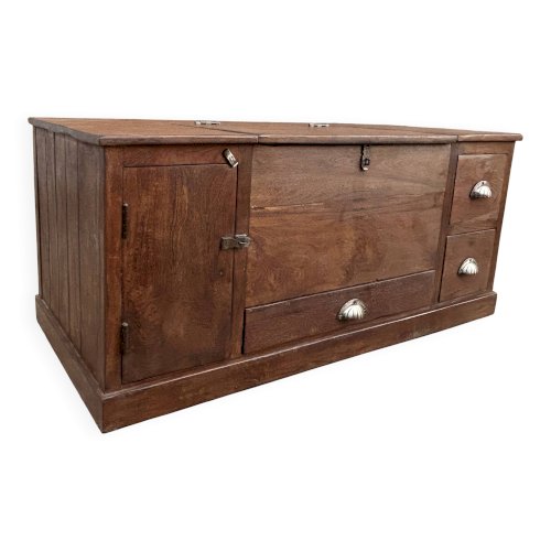 banc - coffre en teck birman