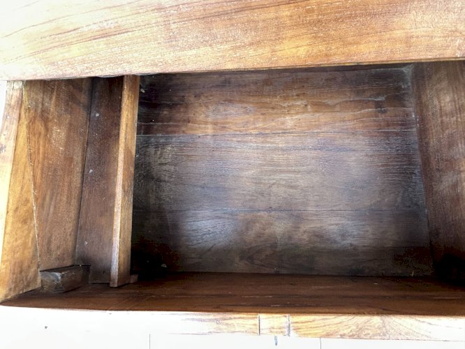 banc - coffre en teck birman