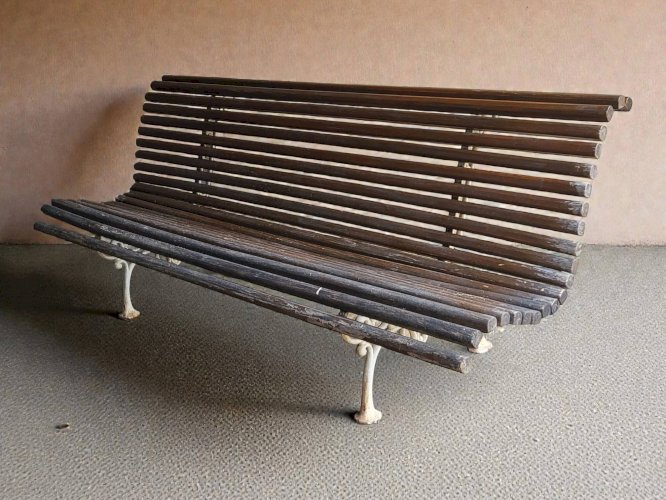 Banc de jardin Pieds en fonte Art Nouveau
