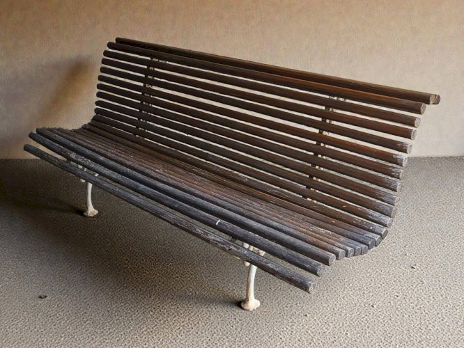 Banc de jardin Pieds en fonte Art Nouveau