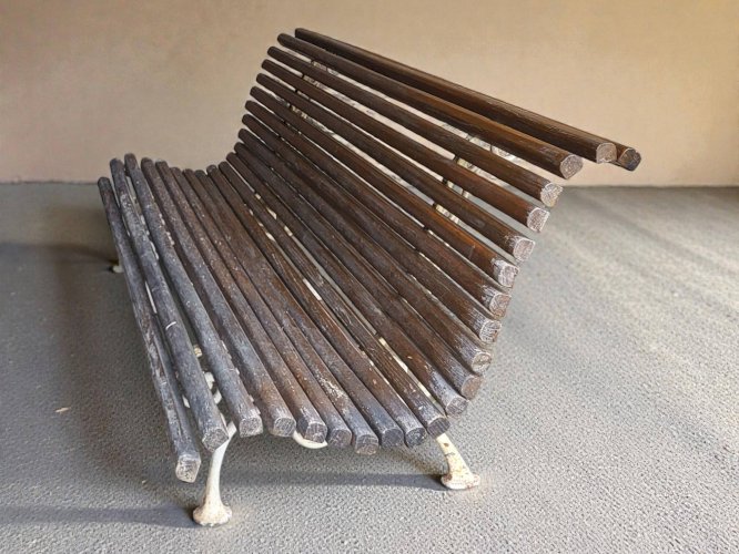 Banc de jardin Pieds en fonte Art Nouveau