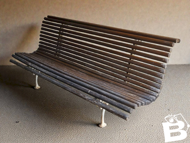 Banc de jardin Pieds en fonte Art Nouveau