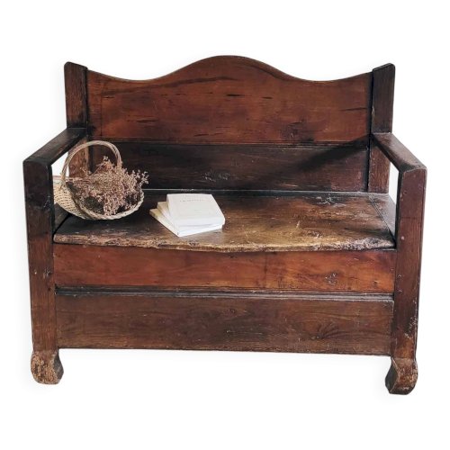 Banc en bois massif du XIX ème siècle
