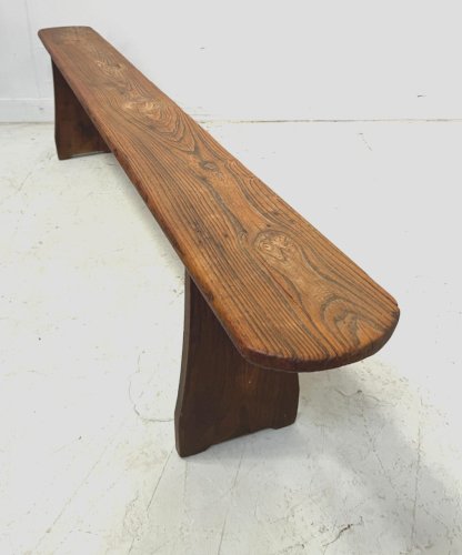 Banc pour table de ferme en orme massif XX siècle