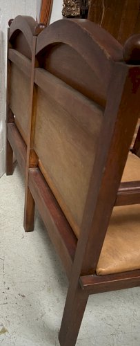 Banquette a deux places Art Déco en acajou massif XX siècle