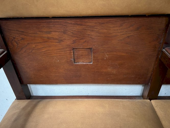 Banquette a deux places Art Déco en acajou massif XX siècle