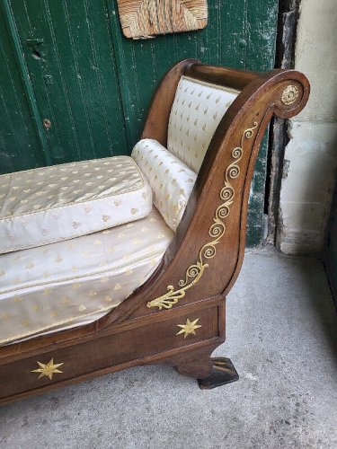 BANQUETTE CANAPE LIT DE REPOS EMPIRE DU XIX ème SIECLE