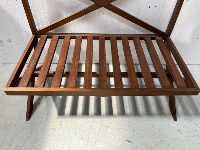 Banquette de terrasse en chene massif des années 70