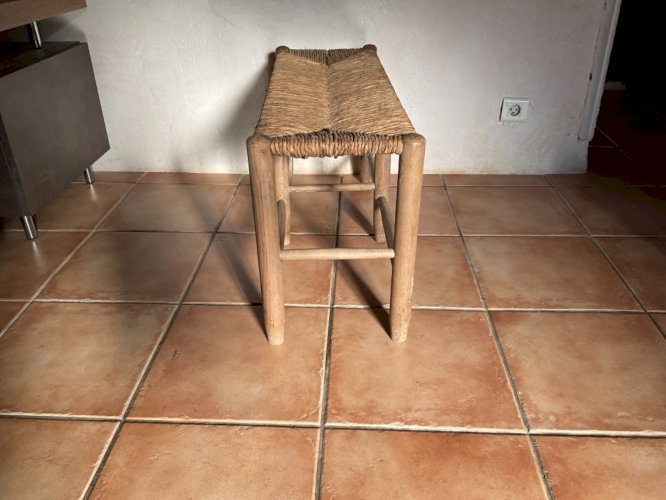 Banquettes 2 places assise bauche Paille les arcs Charlotte Perriand .