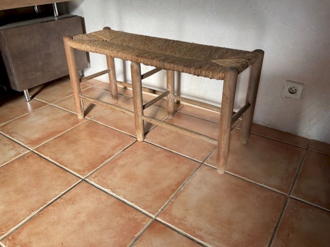 Banquettes 2 places assise bauche Paille les arcs Charlotte Perriand .