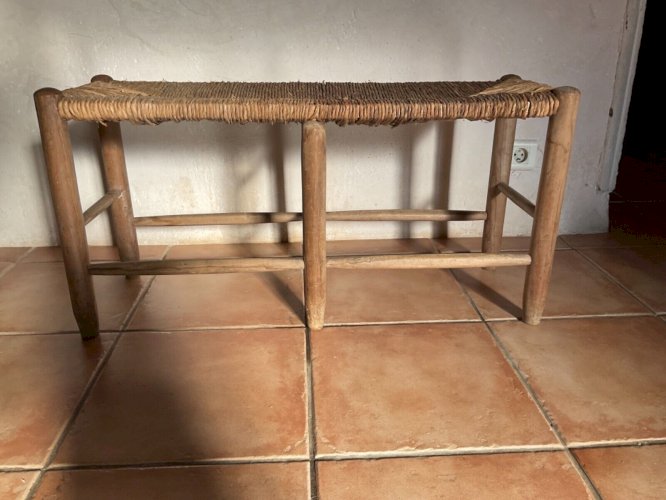 Banquettes 2 places assise bauche Paille les arcs Charlotte Perriand .