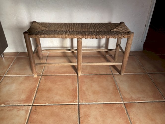 Banquettes 2 places assise bauche Paille les arcs Charlotte Perriand .