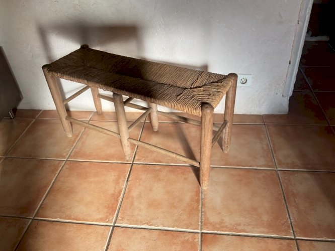 Banquettes 2 places assise bauche Paille les arcs Charlotte Perriand .