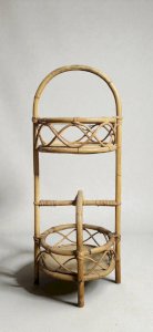 Bar Desserte portatif en rotin