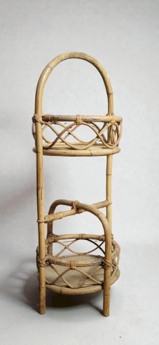 Bar Desserte portatif en rotin