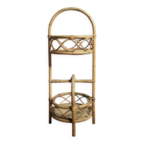 Bar Desserte portatif en rotin