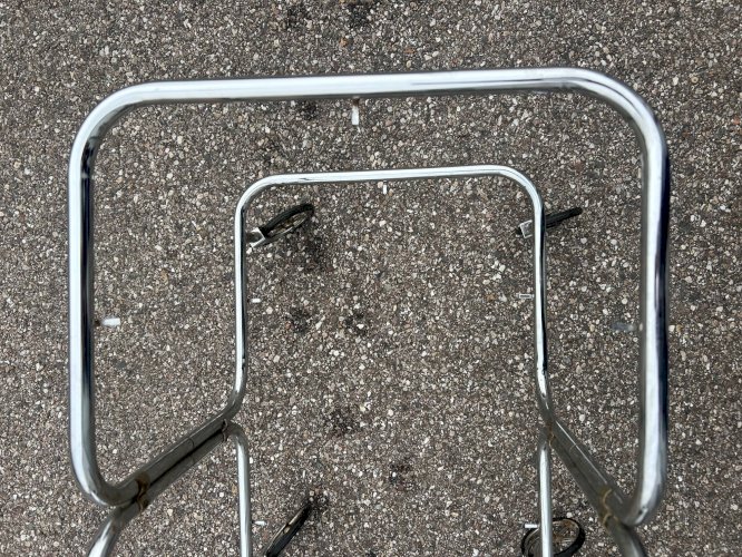 bar roulant en chrome années 70