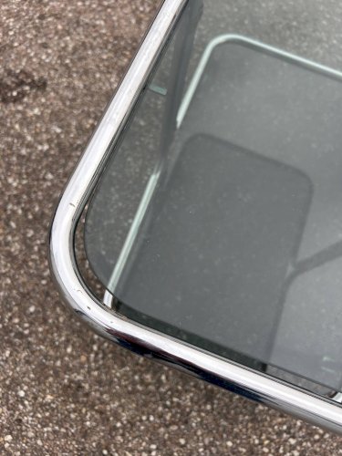 bar roulant en chrome années 70