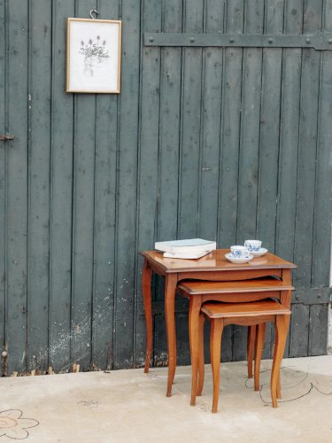 Barbara, le lot de 3 tables gigognes en bois N°80