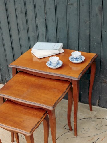 Barbara, le lot de 3 tables gigognes en bois N°80