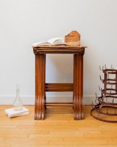 Barbara, the set of 4 nesting tables in wood No. 110