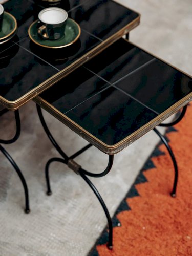 Barbara, les 2 tables gigognes Jacques Adnet N°75