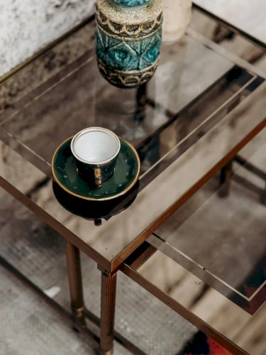 Barbara, les 3 tables gigognes en laiton N°78