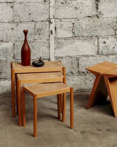 Barbara, the nesting tables in caning No. 41