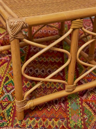 Barbara, les tables gigognes en osier N°118