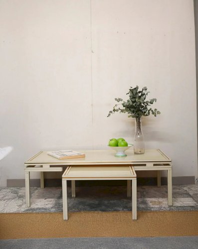 Barbara, les tables gigognes en pierre et laiton N°117