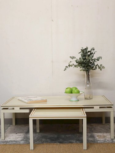 Barbara, les tables gigognes en pierre et laiton N°117