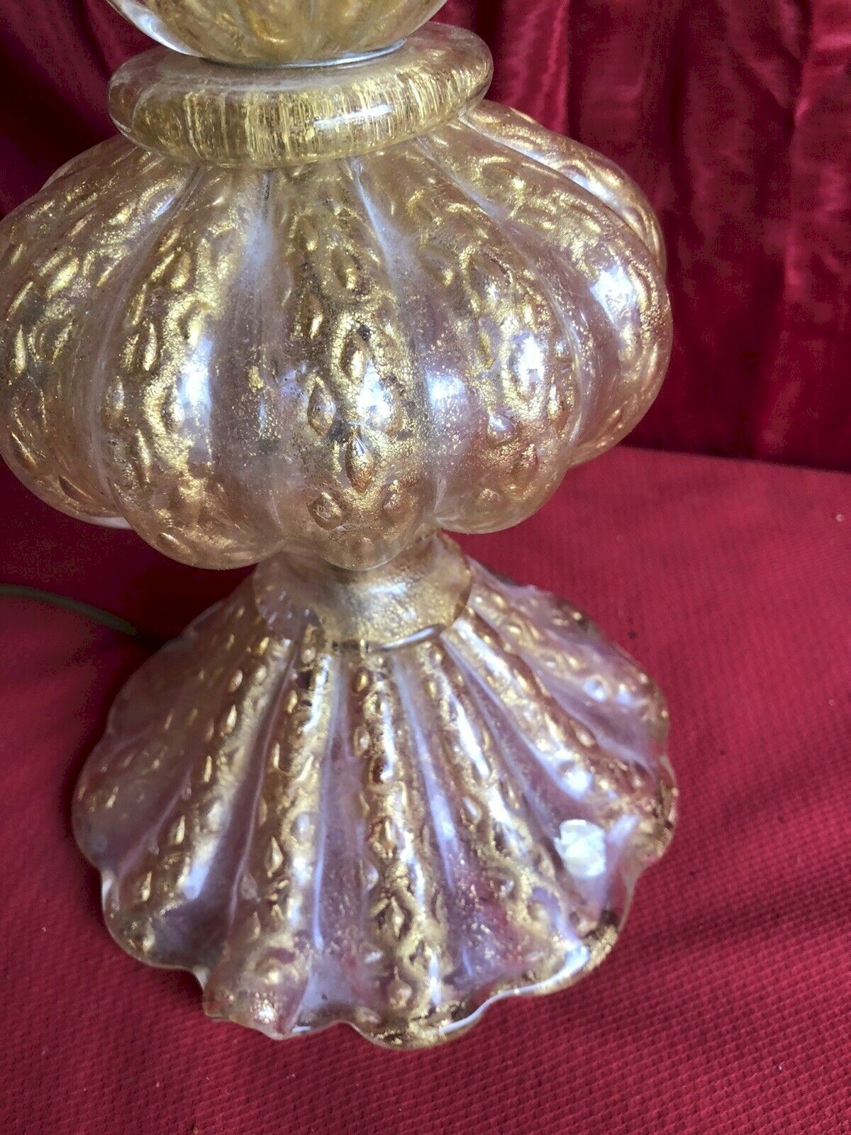 Pince à Foulard Ancienne – Soleil En Métal Doré Et Verre Taillé – Vintage XXème