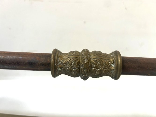 Barre de foyer d'époque restauration en bronze doré XIX siècle