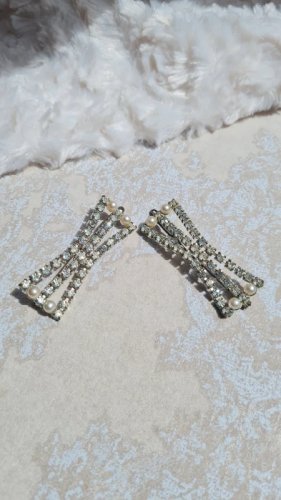 Barrettes pour cheveux vintage avec strass et perles