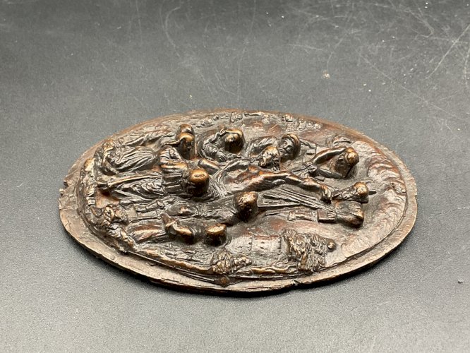 Bas relief religieux bronze