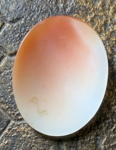 Beau camée en agate néoclassique d'époque XIXème profil féminin 3,5cmx2,7cm