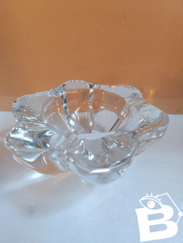 beau cendrier en cristal de la manufacture de val st lambert en bon etat