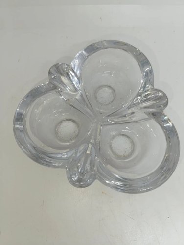 beau cendrier vide poche en cristal tampon  cristal france  en bon etat