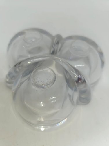 beau cendrier vide poche en cristal tampon  cristal france  en bon etat