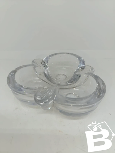beau cendrier vide poche en cristal tampon  cristal france  en bon etat