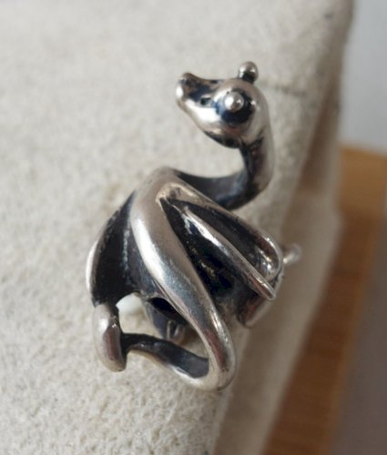 Beau charm Lucky Dragon / TAGBE 50026 Trollbeads, en argent massif ^