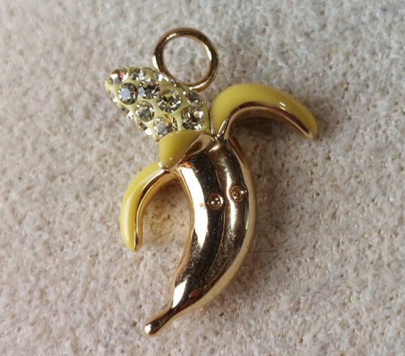 Beau pendentif banane, Swarovski ^
